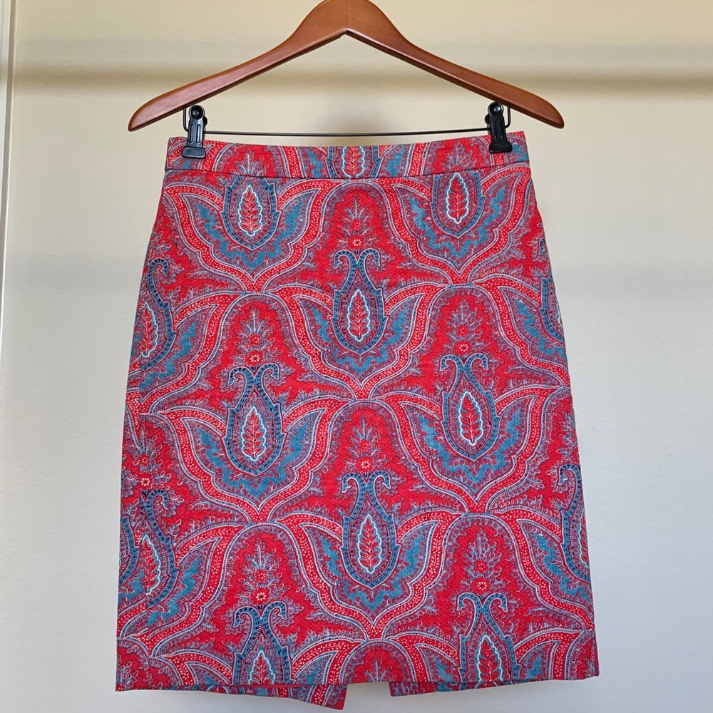 Beautiful Paisley Pencil Skirt by J.Crew